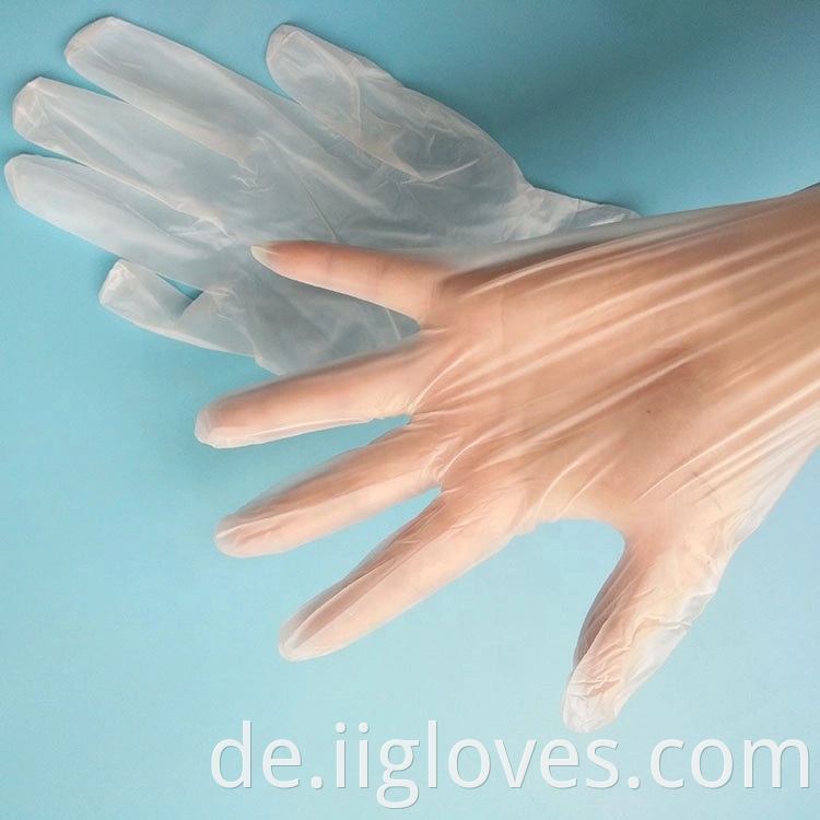 Blaue Einweghandschuhe Vinylhandschuhe pulverfreier Lebensmittelqualität Vinyl PVC Handhandschuhe Box